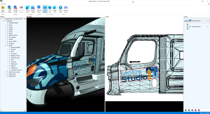 Preview and edit skins on full SCS vehicles in 3D